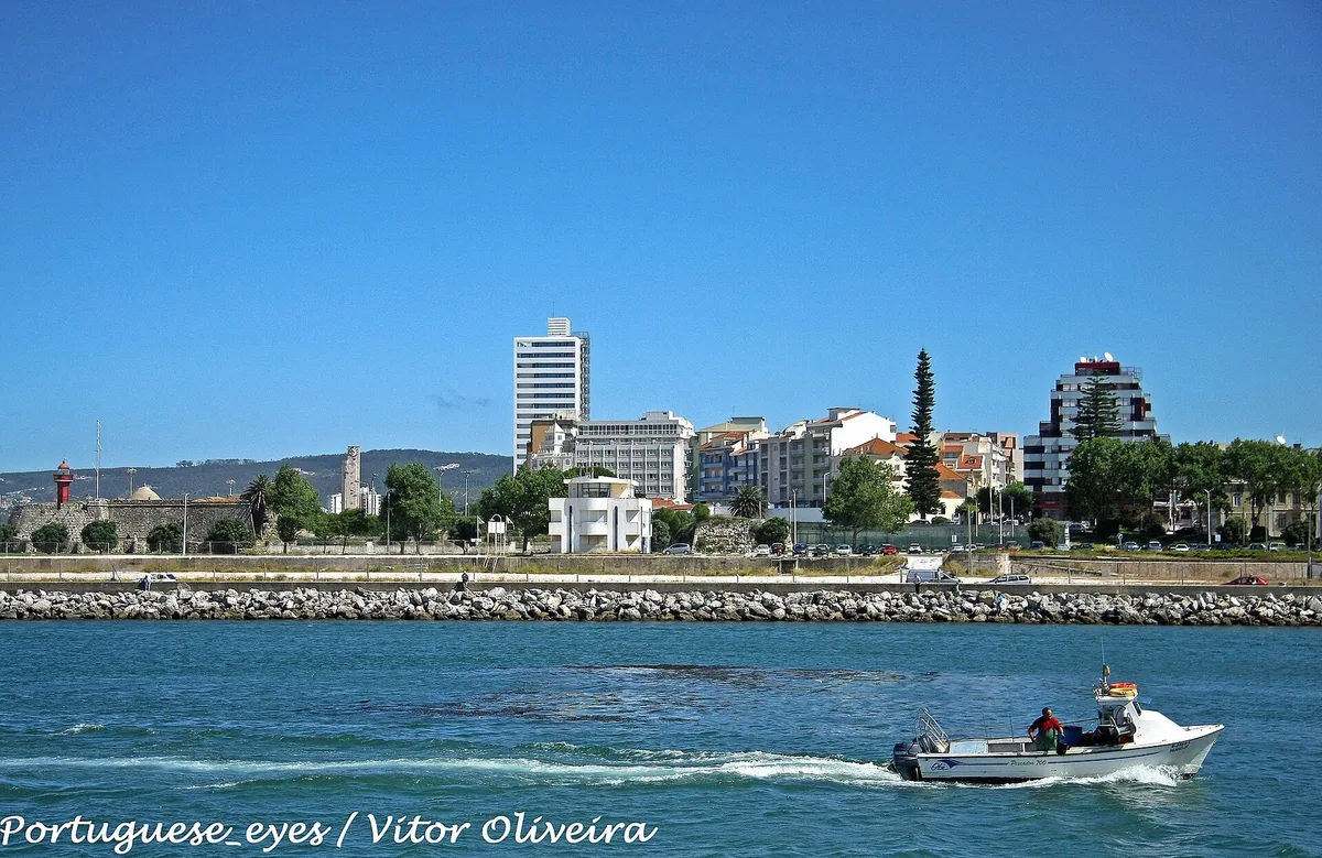 The wide Atlantic beach at Figueira da Foz at the mouth of the Mondego