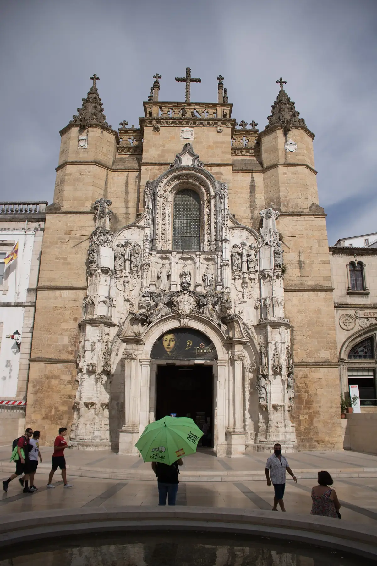 The Manueline facade of the Mosteiro de Santa Cruz on Pra&ccedil;a 8 de Maio, Coimbra